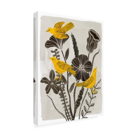 Trademark Fine Art Melissa Wang 'Birds in My Garden I' Canvas Art, 14x19 WAG16542-C1419GG